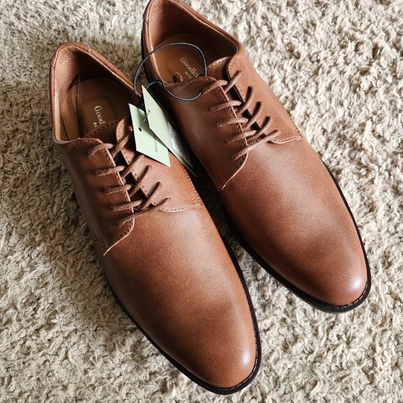 NWT - Men's Brown 10.5 Bryan Flat Dress Shoes - Goodfellow & CO - Picture 4 of 5